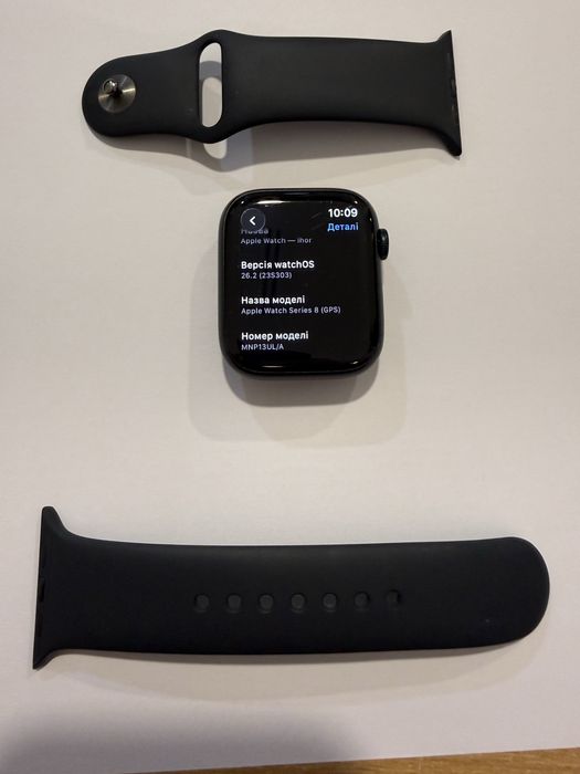 Apple Watch Series 8, 45 mm, GPS Black Aluminum: 5 200 грн