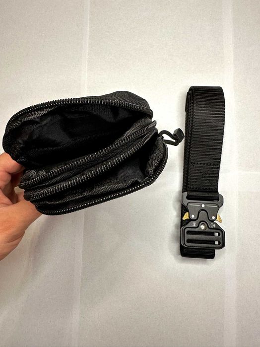 Taktyczna Nerka Wojskowa + PAS Kieszeń Czarny