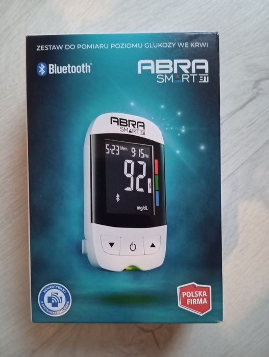 Glukometr Abra Smart Bluetotch i paski .Nowy.Okazja!