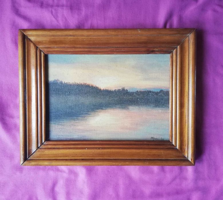 obraz Zachód słońca Małgorzata Busińska sygnowany