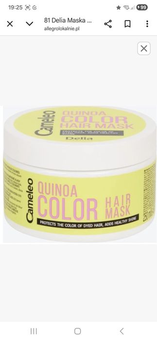 81.Delia Maska do włosów farbowanych quisoa color 250ml