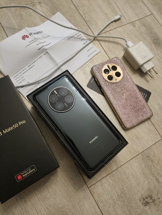 Smartfon Huawei Mate P50 Pro flagowiec + etui + folia + ładowarka