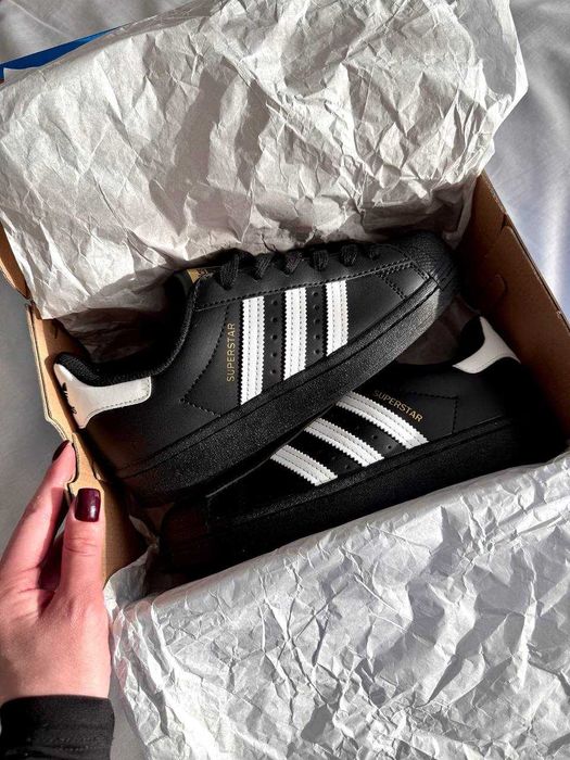 !!WOW!! Кросівки Adidas Superstar Black White | адидас суперстар