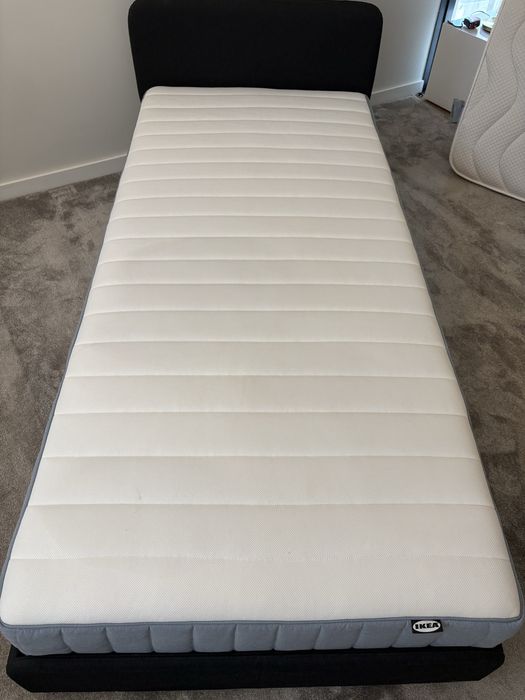 Cama de solteiro SLATTUM com colchão VALEVÅG
