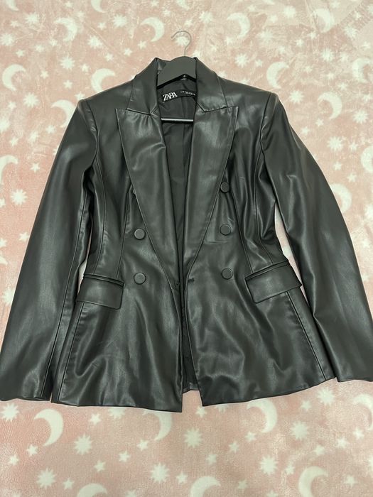 Піджак з еко шкіри Zara розмір xs, 24
