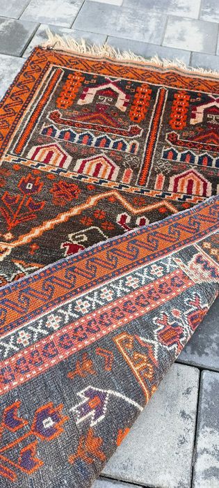 Unikatowy Afgański Dywan BALUCH 141x76 cm – Drzewo Życia | Wełna