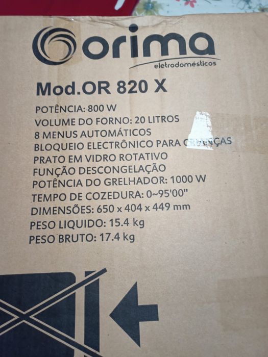 Vendo Forno Orima (Novo) em caixa e com fatura