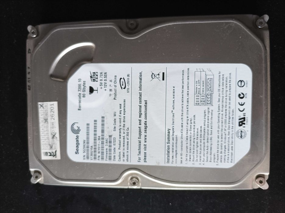 Dysk HDD 1TB, 500Gb, 320Gb, 80Gb