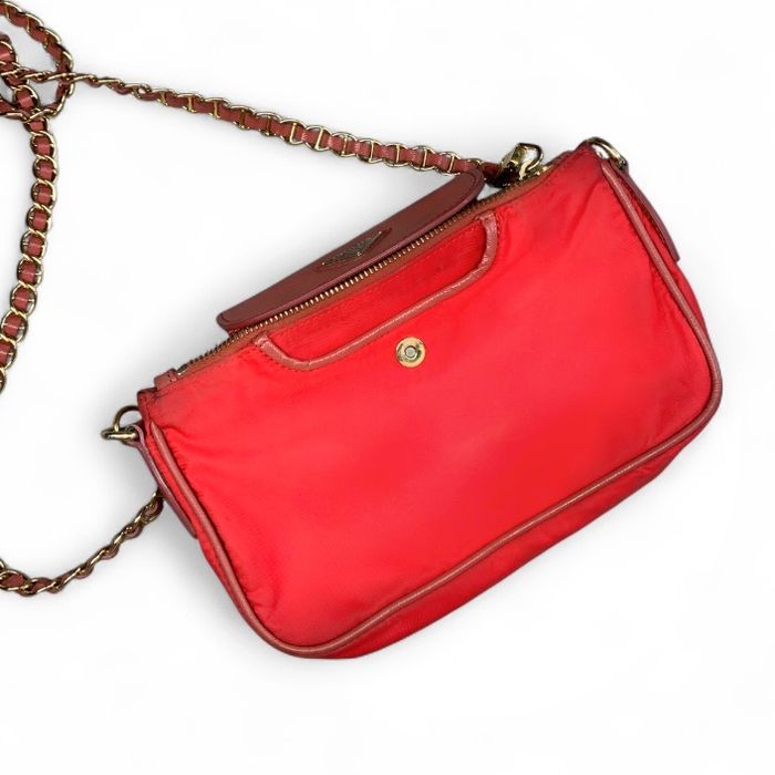 Женская сумка Prada Tessuto nylon saffiano crossbody bag оригинал