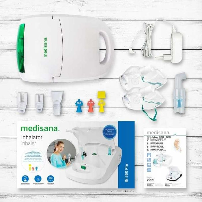 Inhalator Medisana IN 550 Pro biały + akcesoria