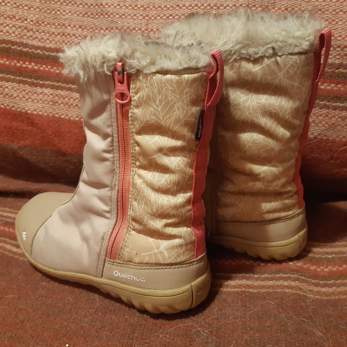 Dziewczęce kozaki Decathlkn Oxylane rozmiar 32 beżowye