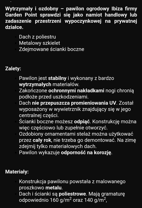 Sprzedam pergole 6x3 antracyt