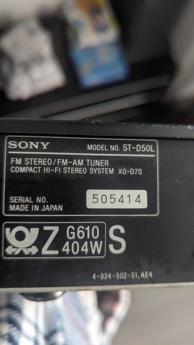 Продам FM тюнер Sony st-d50l