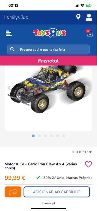 Carro 4X4 com suspensão e comando