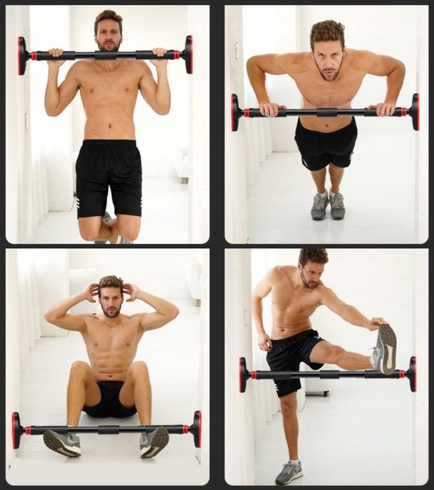 Drążek do ćwiczeń podciągania rozporowy treningowy