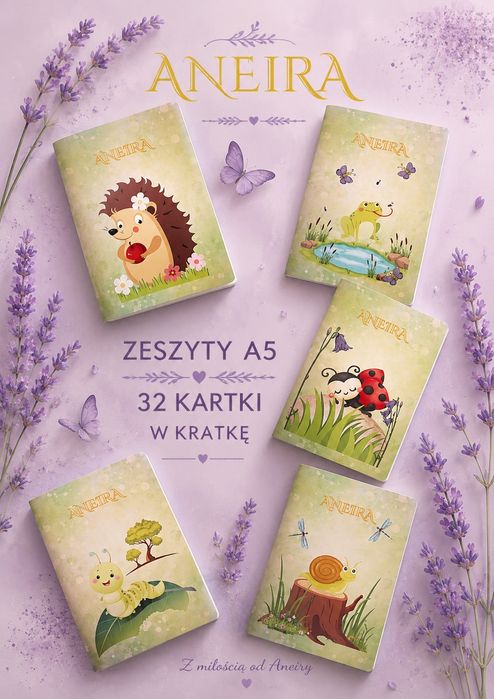 Zeszyty 32 kartkowe w kratkę