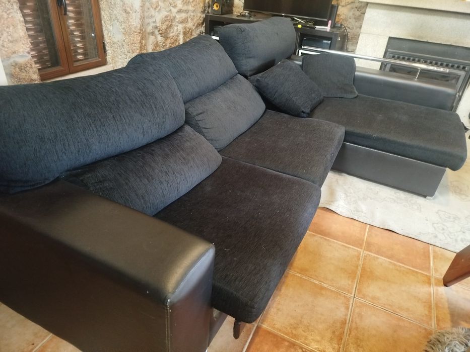 Sofá com chaise long esquerdo