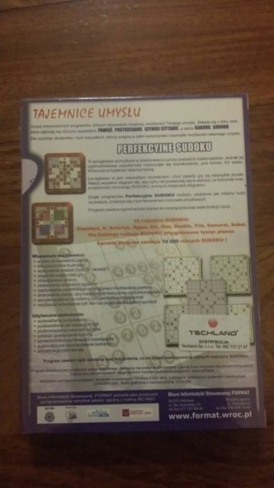Gra na PC "Perfekcyjne sudoku" z serii Tajemnice Umysłu NOWA prezent