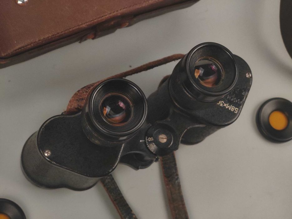 Бинокль Б 8х30 М Армейский (КОМЗ) 1980х (Списание) (Сетка) СССР