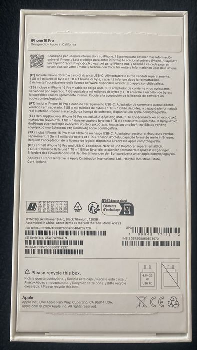 Iphone 16 Pro 99% Bateria