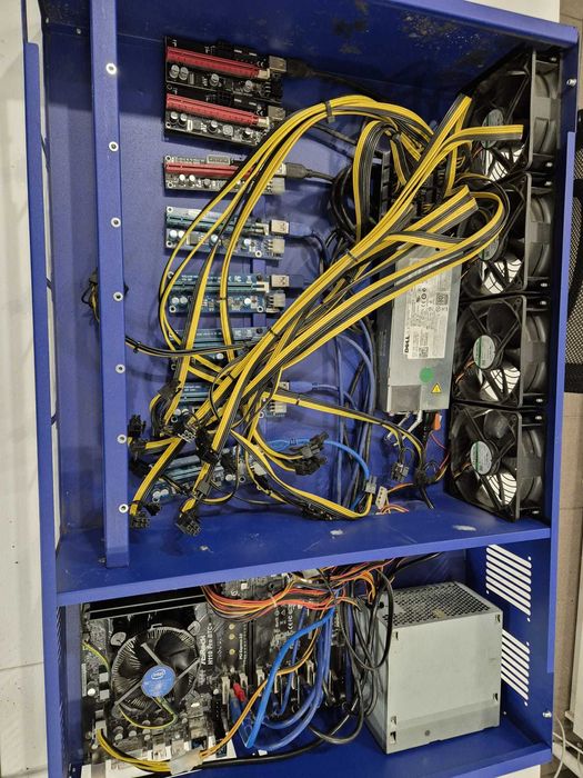 baza koparka kryptowalut na 8 kart skrzynia miningowa 1400w