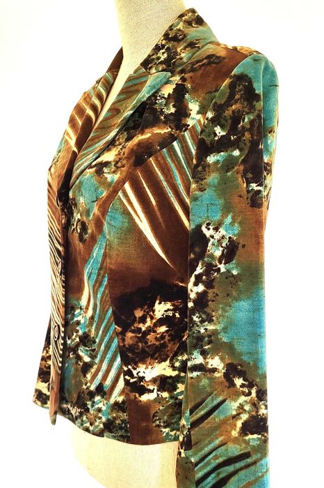 Żakiet włoski z tkaniny welurowej