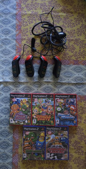 Comandos buzz com fios / Jogos buzz junior - playstation 2 / ps2