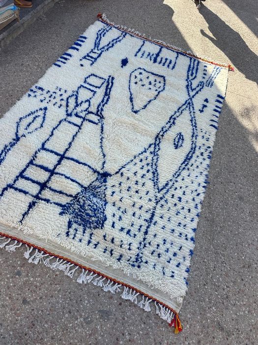 Tapete Azilal Marroquino ,Handmade 250x150 100%sheep wool 100
