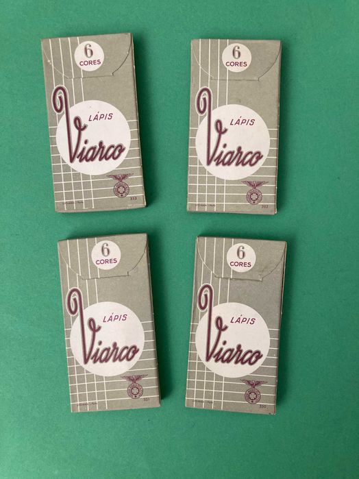 Colecção 4 Caixas de Lápis Cor da Viarco Antigas Originais da época