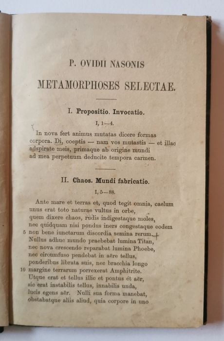 Metamorphoses Selectae in Usum Scholarum