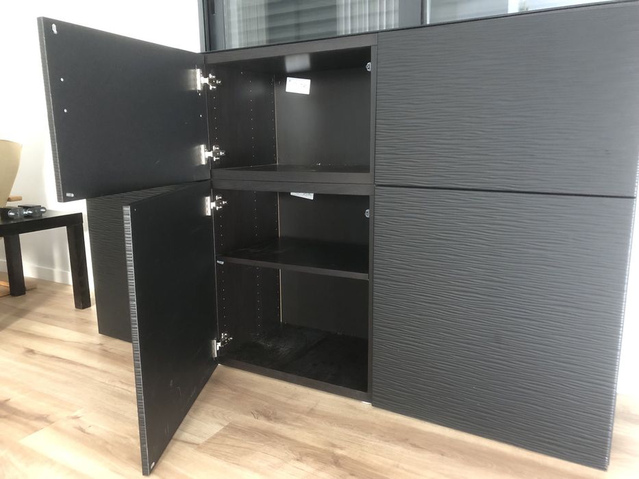 Aparador -Movel IKEA sala ou escritorio com tampo em vidro.