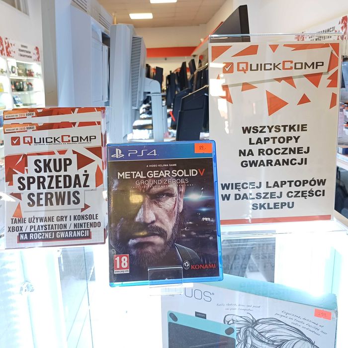 Gra PlayStation 4 PS4 / PS5 Metal Gear Solid Ground Zeroes V Gwarancja 1 rok QUICK-COMP Przemyśl