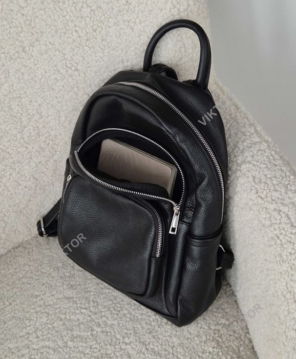 Кожаный рюкзак на 3 отдела, итальянский. Шкіряний рюкзак