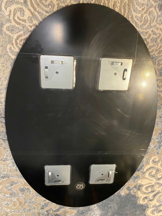 Lustro Bracelet owalne – w czarnej szklanej ramie NOWE