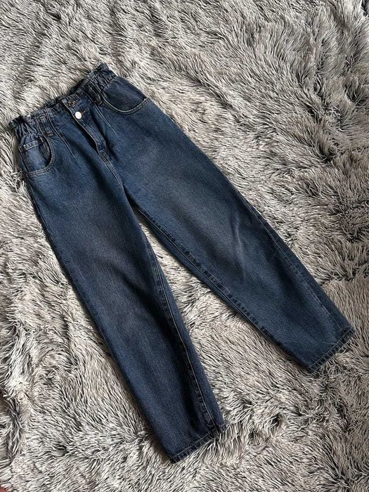 Джинси Zara з високою посадкою для дівчинки на зріст 152см.