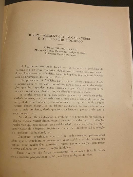 Cabo Verde: Regime Alimentar-Crises, Chuva Artificial/Humpata (Angola)