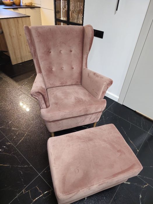 Fotel Uszak Werina + pufa.