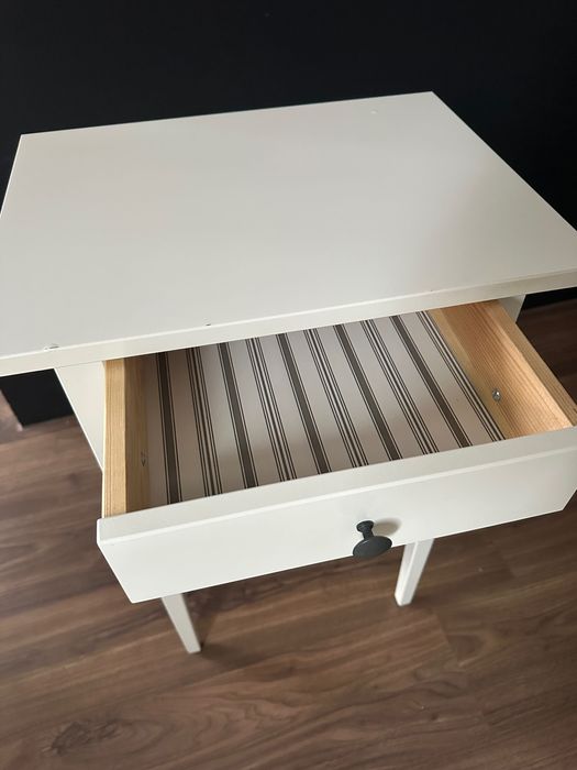 Hemnes Ikea stolik nocny biały ikea szafka nocna