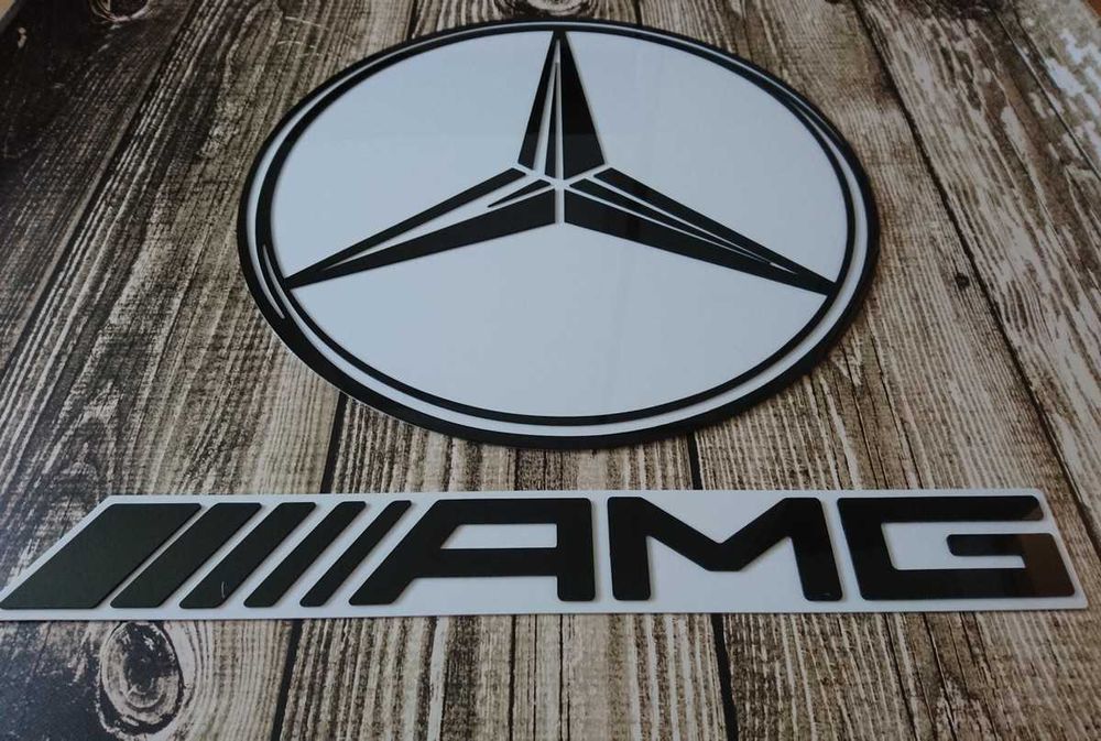 Logo Mercedes na ścianę do domu garażu prezent dla męża chłopaka
