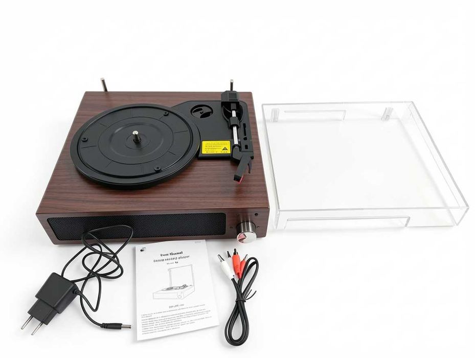 C236 Odtwarzacz Retro Turntable A6 Player z Głośnikami Stereo i USB