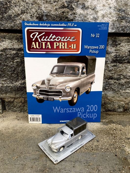 WARSZAWA 200 PICKUP-auta PRL,model,kolekcja,auto,rysunek,folder