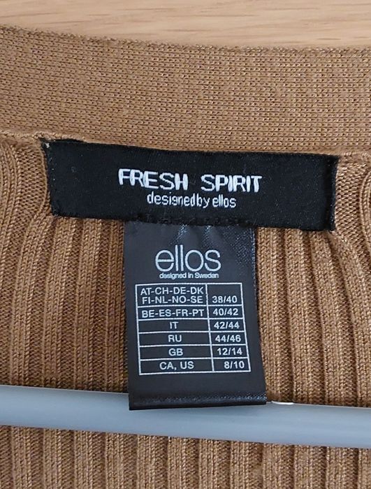 Camel Knit Coat, Size ML64585810794115124