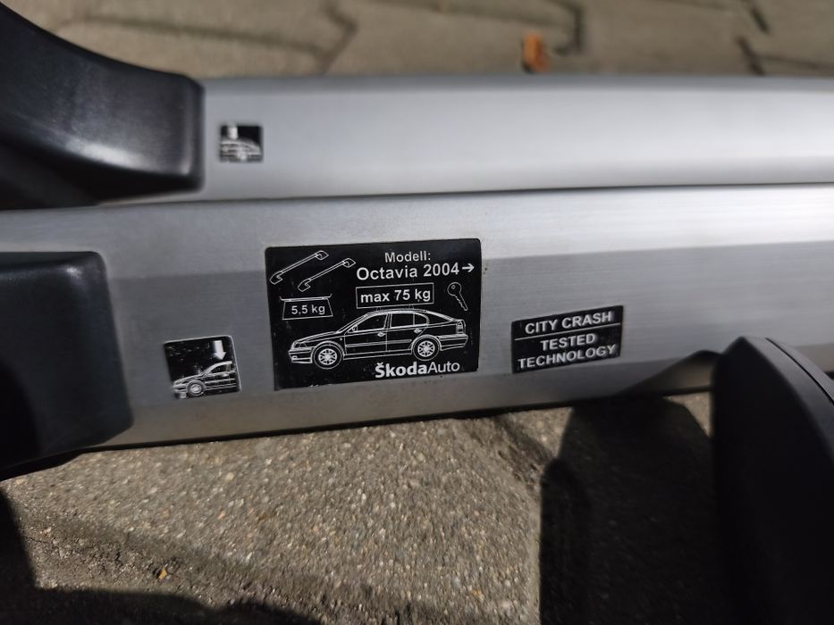 Bagażnik dachowy bazowy belki poprzeczki Skoda Octavia 2