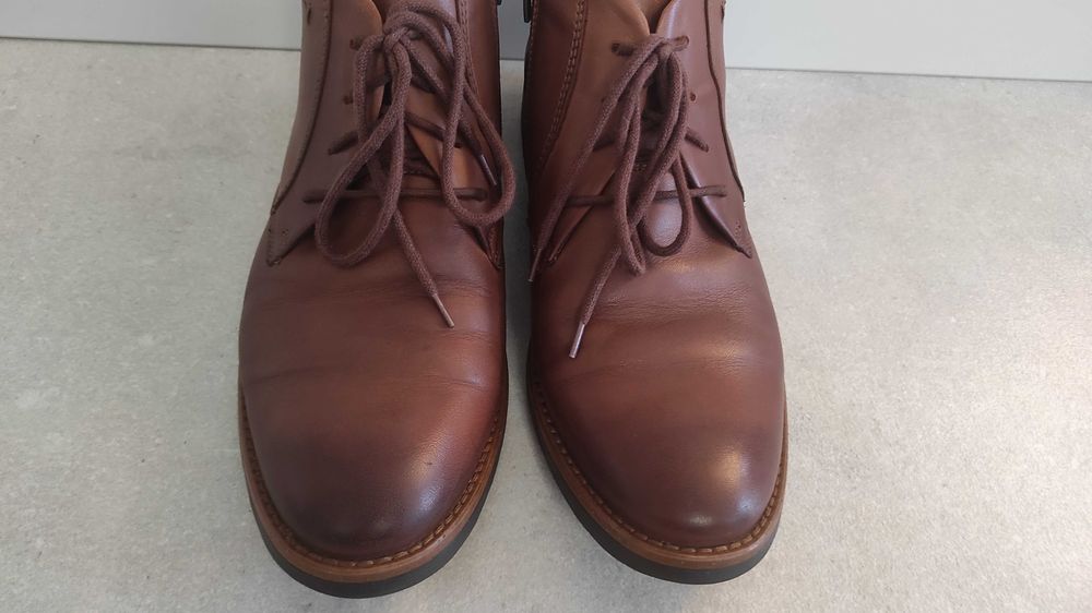 eleganckie trzewiki botki kozaki buty męskie Efekt skóra naturalna 42