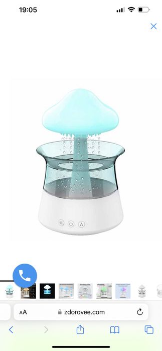 Нічник Гриб, зволожувач повітря