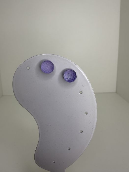 Fioletowe kulki kolczyki