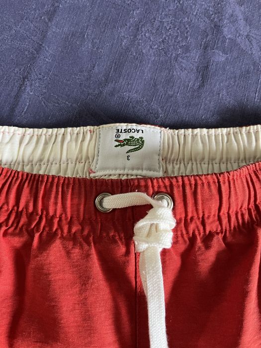 Calções de banho Lacoste vintage vermelhos