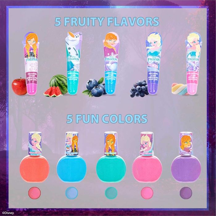 Набор косметики Disney Frozen 2 Sparkly для девочек блеск лак наклейки