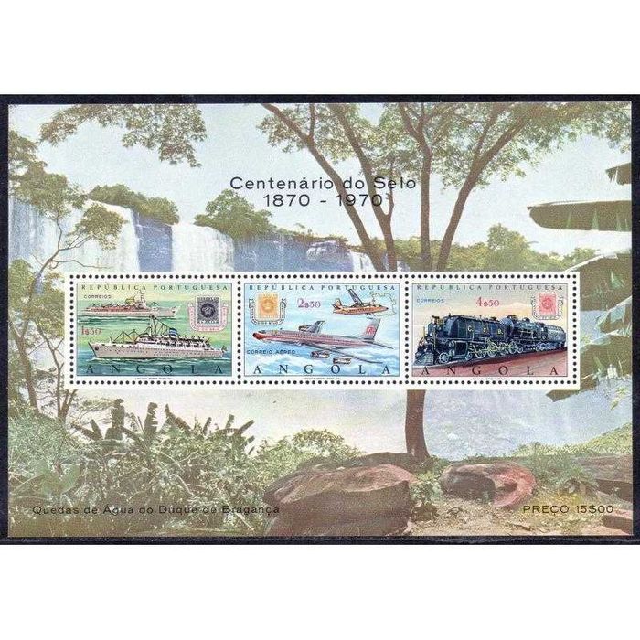 Selos Angola 1970 - Bloco Novo MNH Nº31  (com série completa)