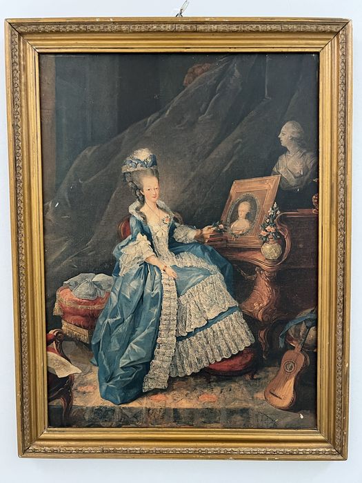 Quadro Vintage com moldura dourada